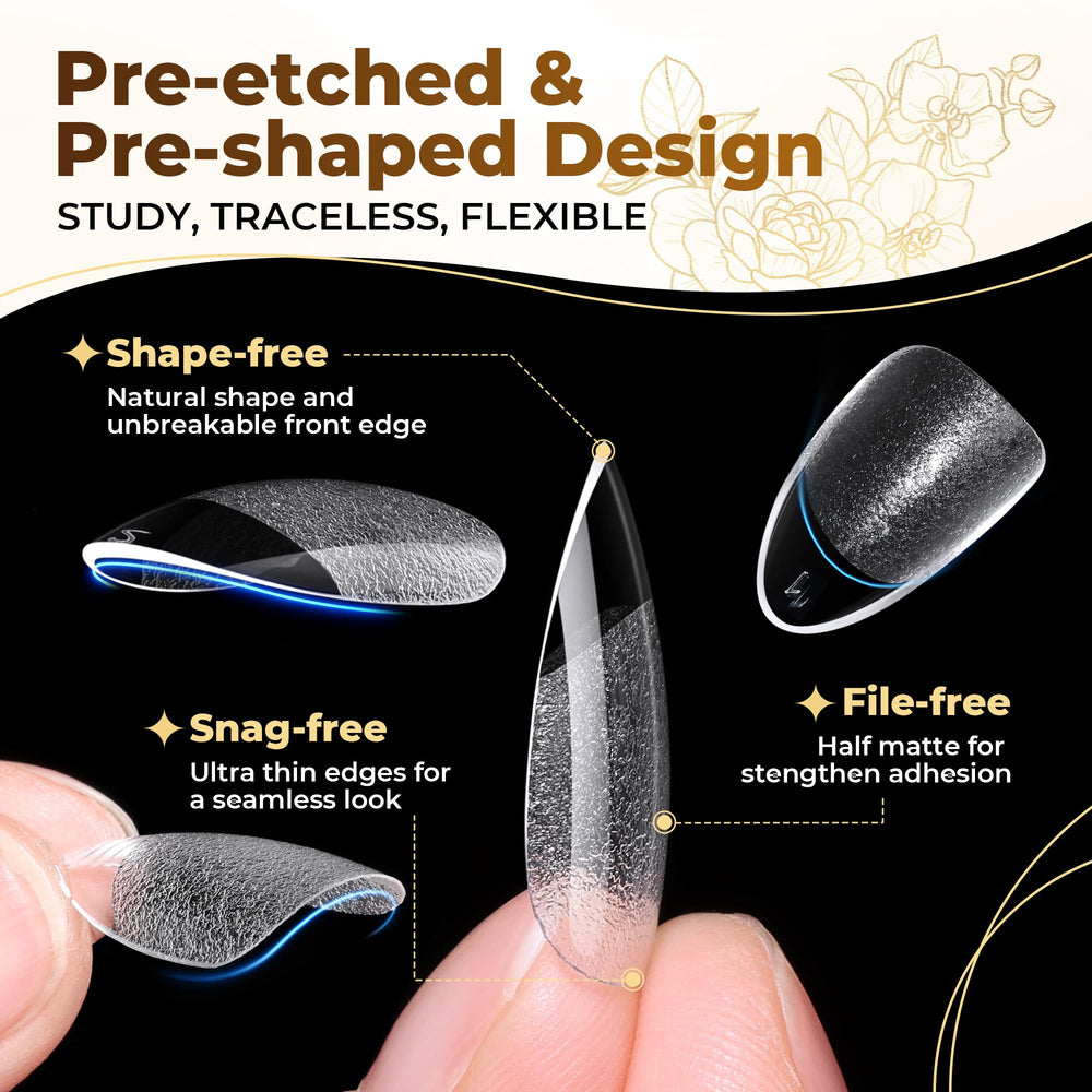 UNA GELLA visible size markings on tips helping quick selection and matching
