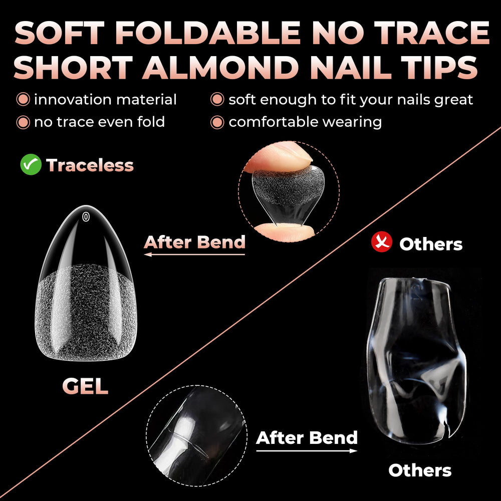 UNA GELLA soaking-off tips in acetone showing easy removal without damage benefit