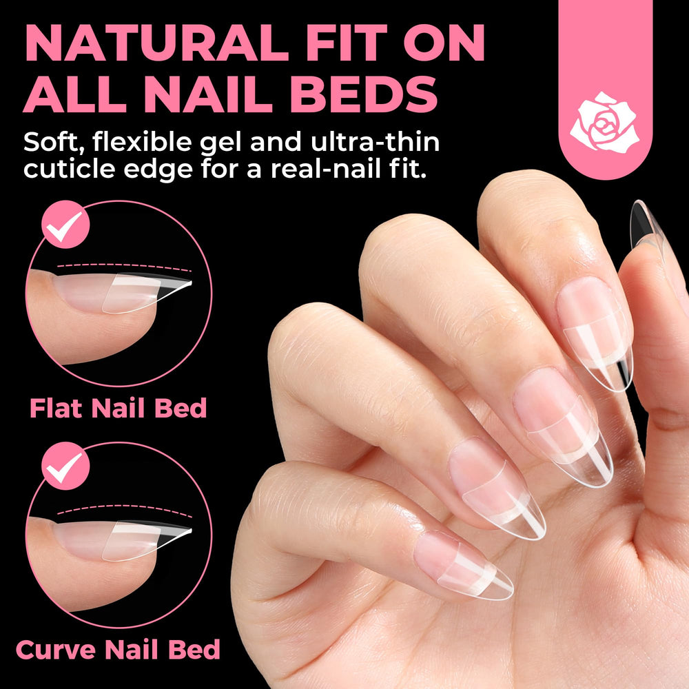 UNA GELLA soft gel flex detail demonstrating bendable, crease-resistant strength