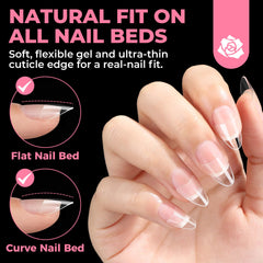 UNA GELLA soft gel flex detail demonstrating bendable, crease-resistant strength