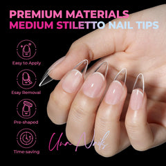 UNA GELLA display of 15 pre-numbered sizes for precise matching