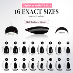 UNA GELLA storage tray and size chart for organized reuse and fit