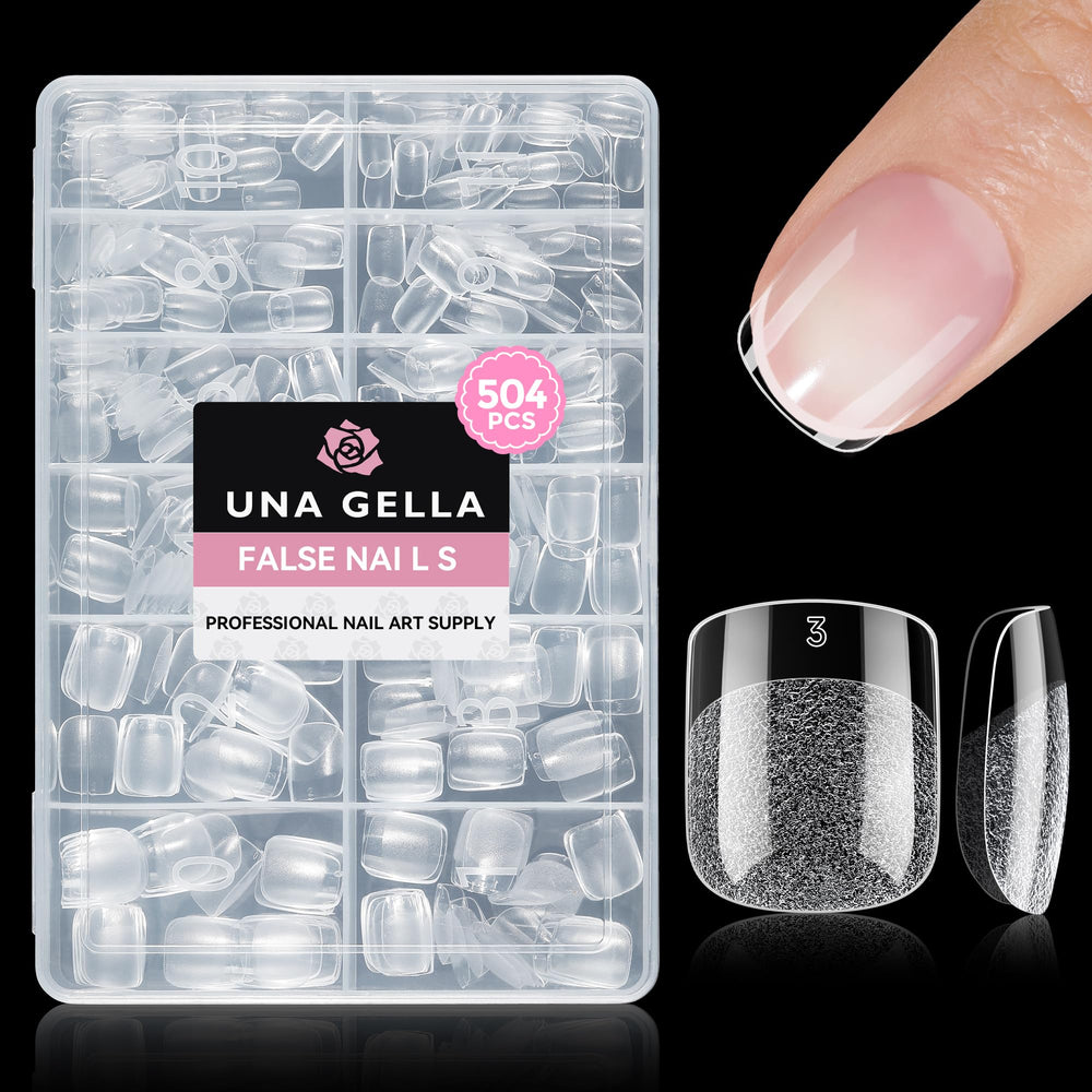 UNA GELLA storage container filled with tips showing organized storage and reuse convenience