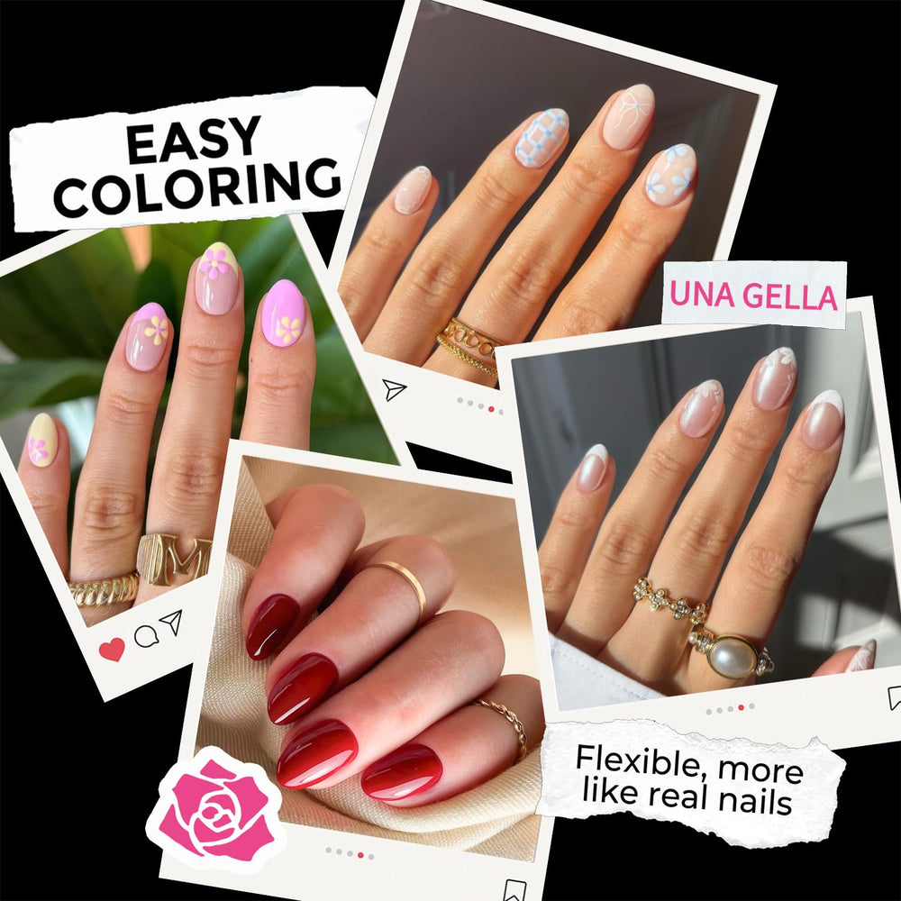 UNA GELLA thin back edge detail that hugs the nail bed for natural appearance