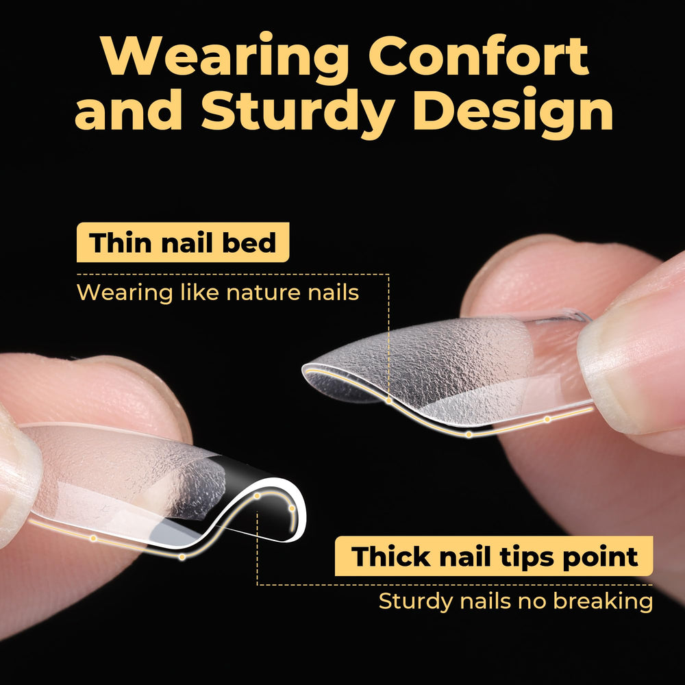 UNA GELLA thin cuticle base detail for a natural comfortable fit