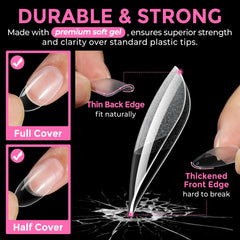 UNA GELLA tip in hand demonstrating scale and comfortable flexible fit