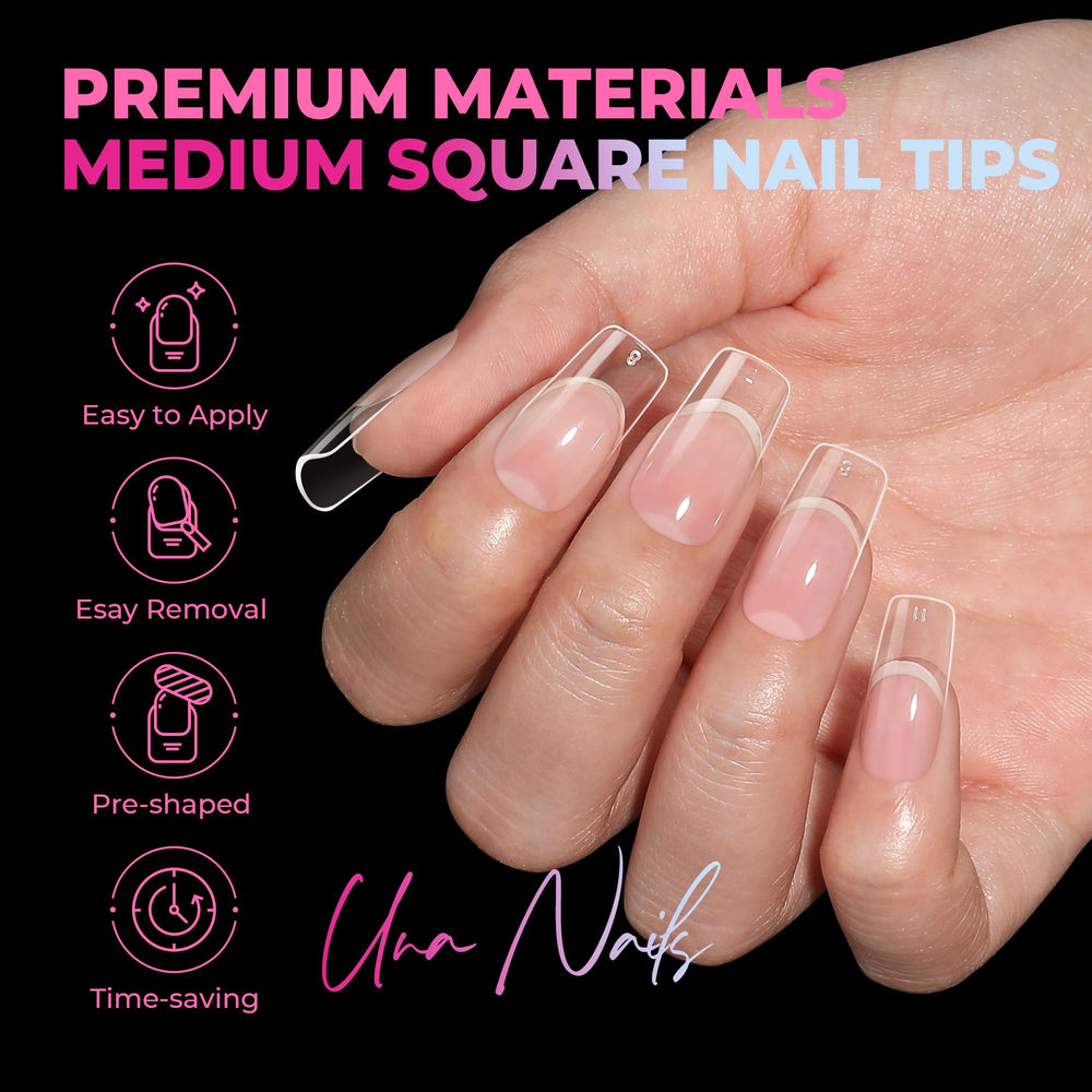 UNA GELLA side profile of medium square tip showing crisp edges