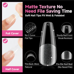 UNA GELLA close detail of thin back edge for natural fit at cuticle