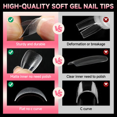 UNA GELLA trimming and filing demo showing easy customization and clean shaping