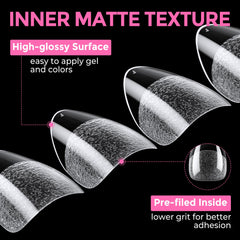 UNA GELLA trimmed and polished tips showing salon-quality finished look