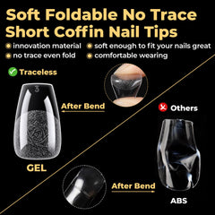 UNA GELLA trimmed and shaped tip illustrating easy customization and natural-looking finish