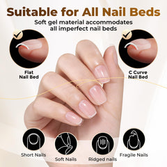 UNA GELLA tip bent to show flexible gelly texture for comfort