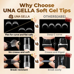 UNA GELLA edge thickness detail showing reinforcement for break resistance