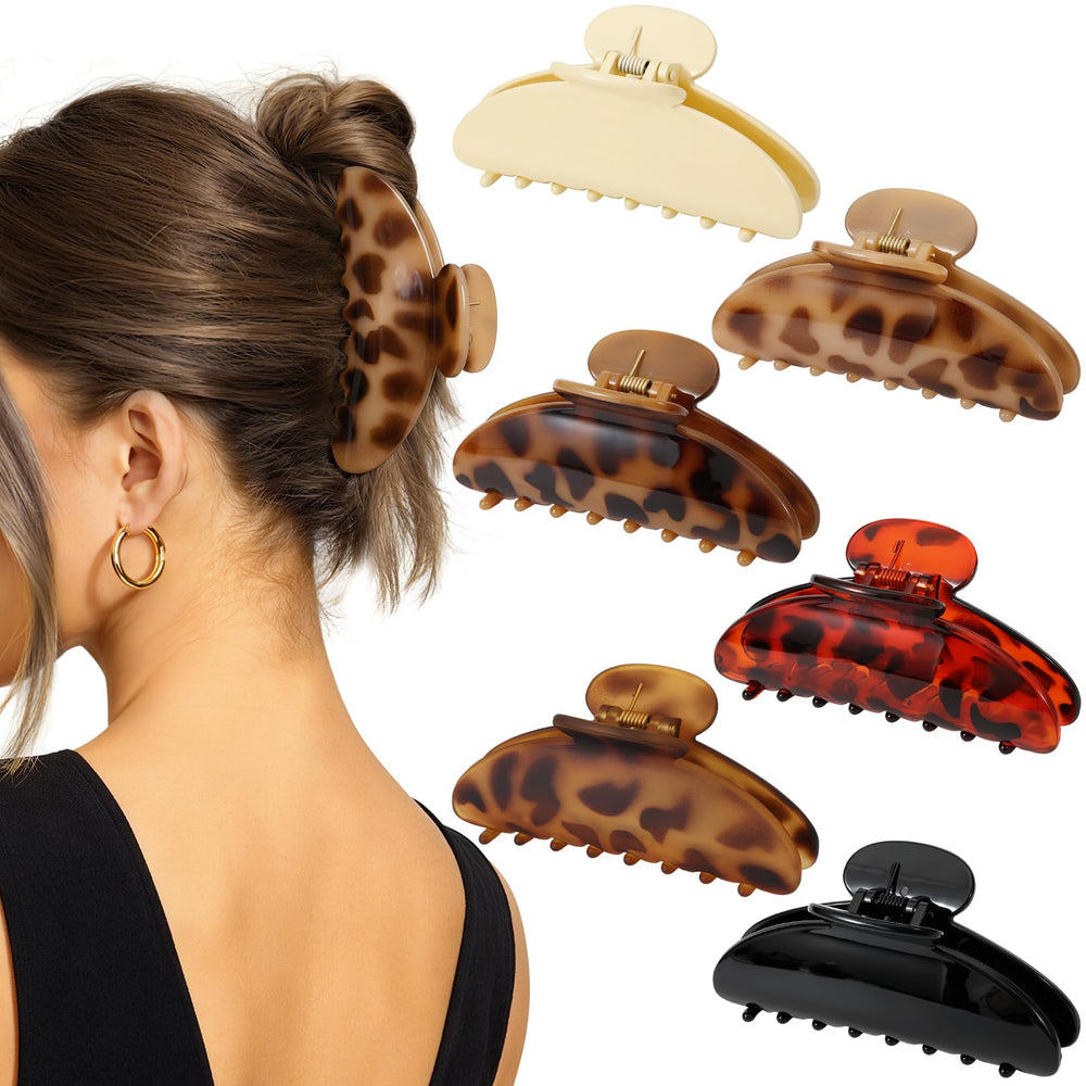 Unbednigt leopard print front pack showing six clips and styling options