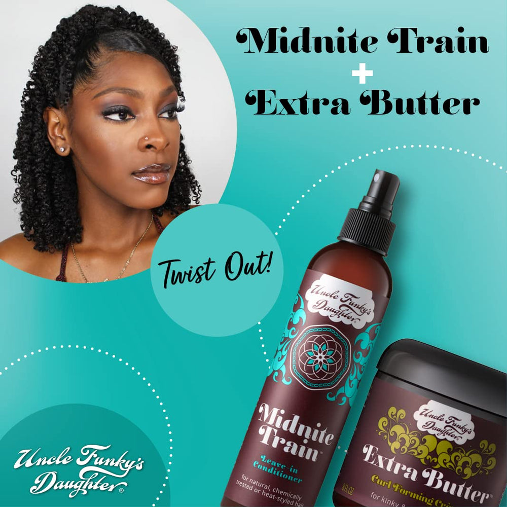 Uncle Funky's Daughter bottle in hand showing size and travel-friendly benefit