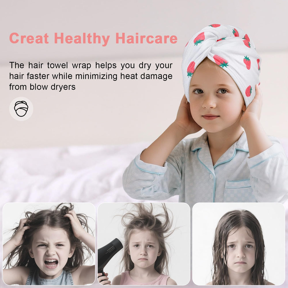 Unicorn Castle towel on child in bathroom demonstrating hands-free drying convenience