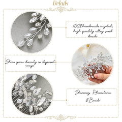 Unicra comb paired with veil showing how it secures and accents veils