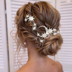 Unicra front packaging showing five silver rhinestone hair pins and brand