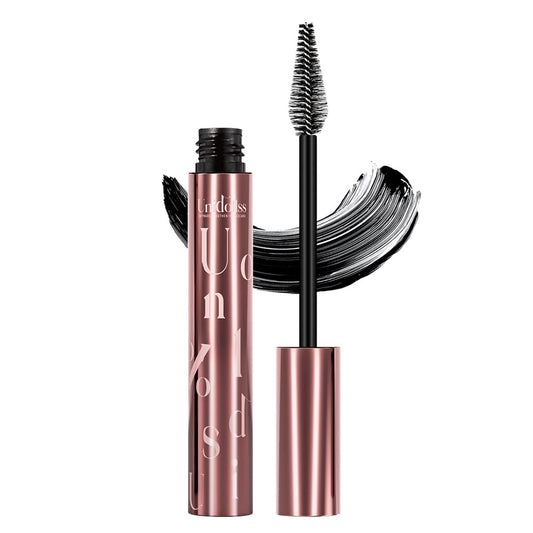 unidollss front packaging showing sleek tube and black shade benefit long wear