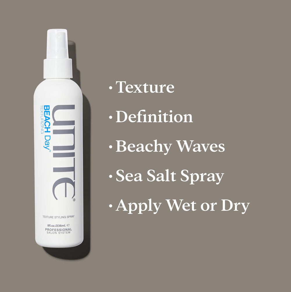 UNITE BEACH Day mist close-up illustrating texture and matte finish benefits