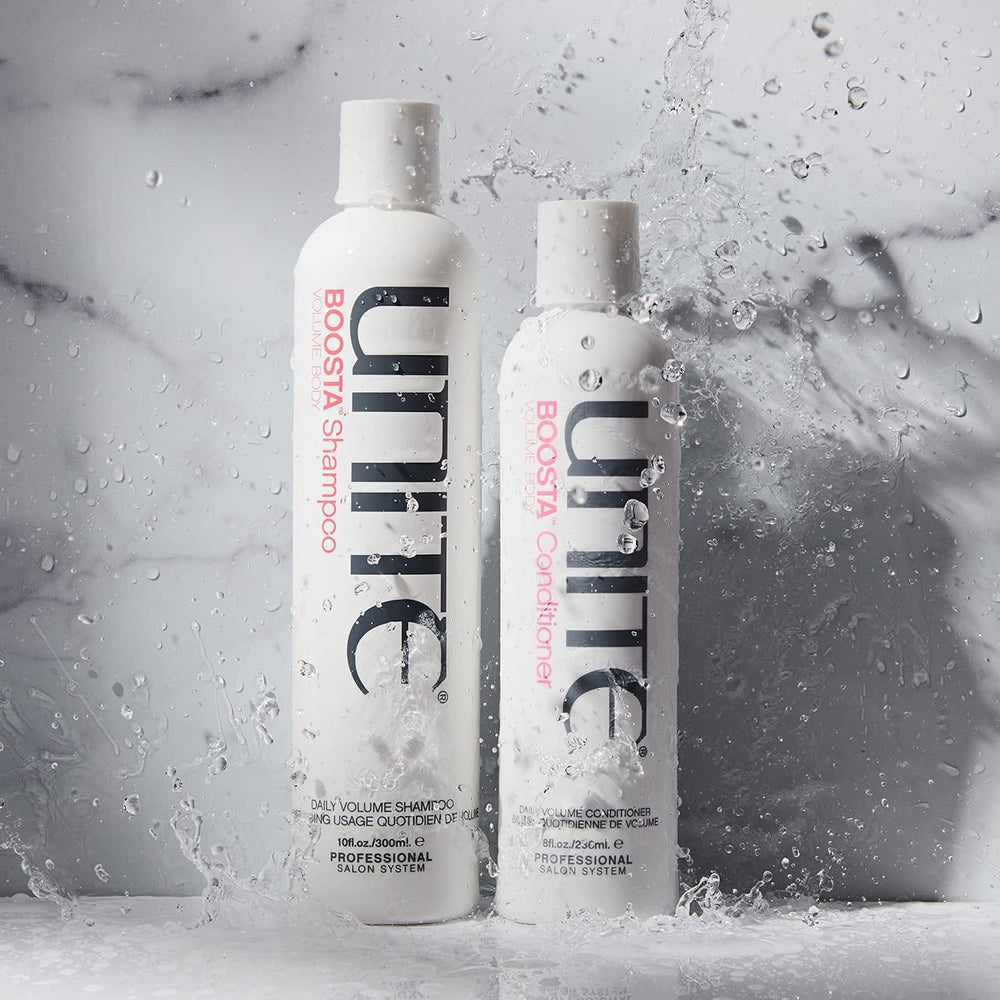 UNITE BOOSTA creamy texture close-up illustrating lightweight hydration and shine