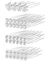 Unittype front view of 40-pack hair pins showing elegant packaging and variety