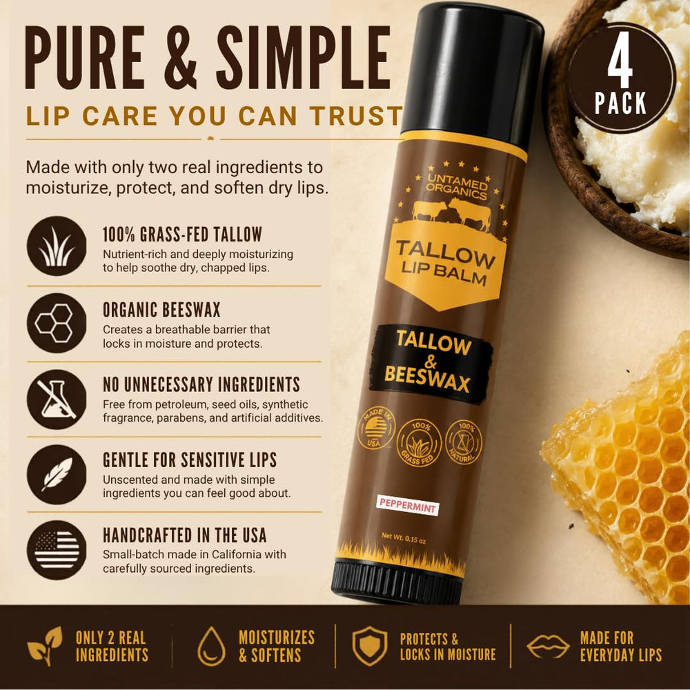 Untamed Organics balm being applied to lips delivering instant moisture