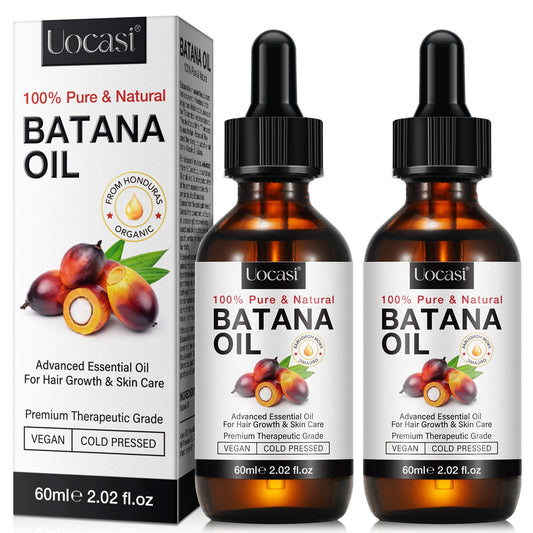 Uocasi bottle front view showing brand and pure Batana oil benefits