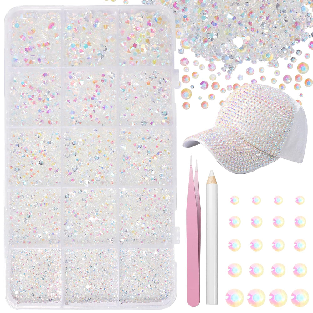 uotey front packaging with 15-grid organizer and tools for easy craft storage