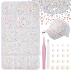 uotey front packaging with 15-grid organizer and tools for easy craft storage