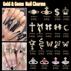 Uotey cluster of gold dollar and crown charms showing focal design benefit