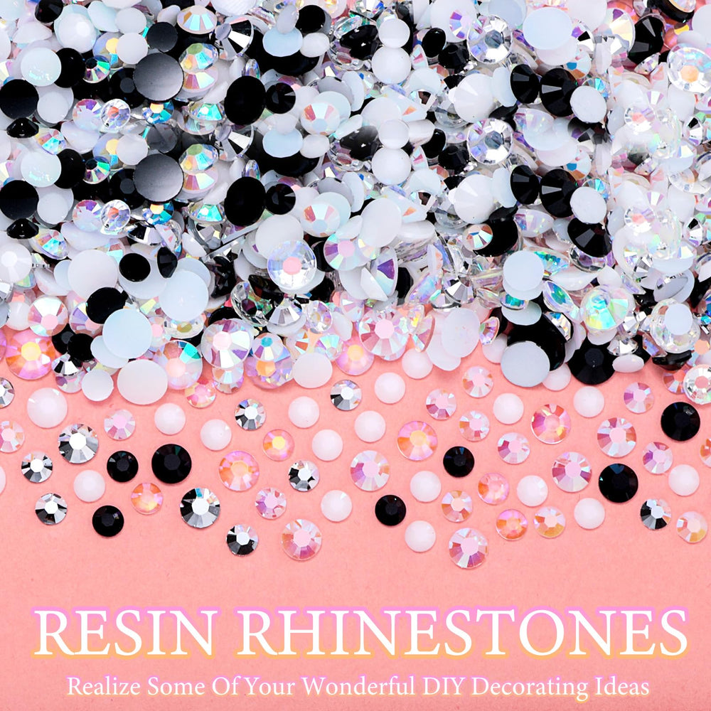 Uotey rhinestones applied on nails demonstrating neat application and eye-catching shine