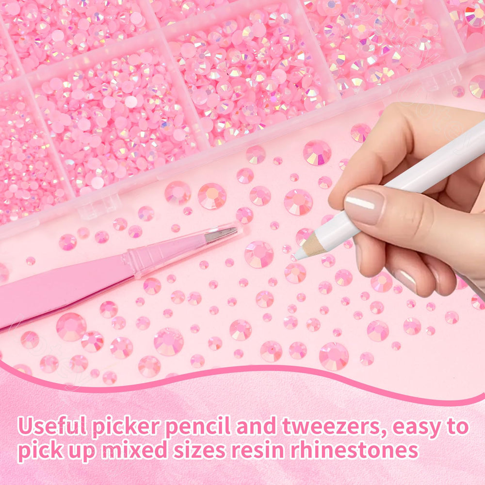 Uotey mixed sizes in compartments clearly labeled to speed up crafting workflow