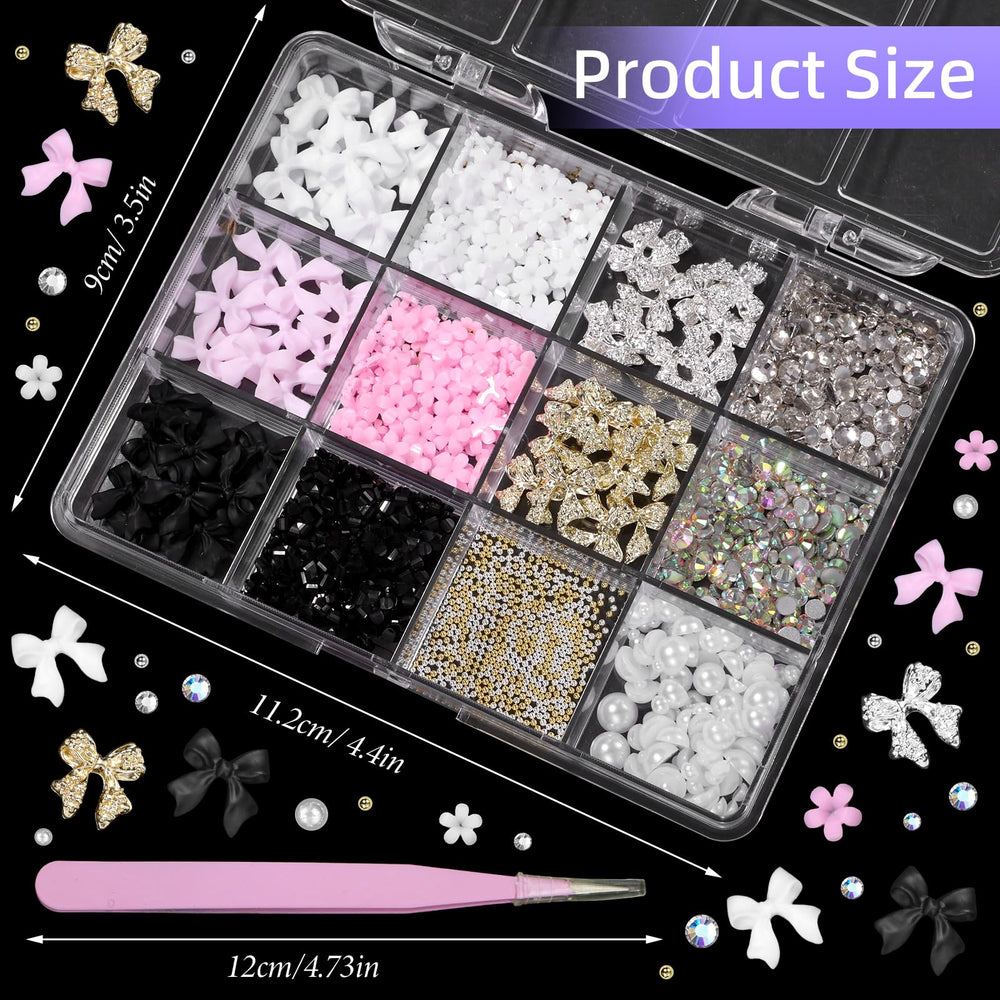 Uotey included tweezer placing a tiny charm for precise application benefit