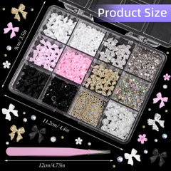 Uotey included tweezer placing a tiny charm for precise application benefit