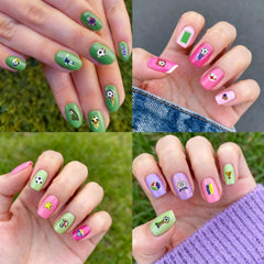 UPABLUNSO lifestyle shot at a watch party showing festive nail accents