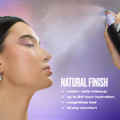 urban decay bottle staged with other makeup showing routine compatibility benefit