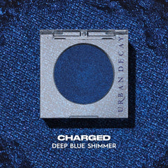 Urban Decay Charged close-up texture revealing velvety surface and shimmer particles benefit: creamy application