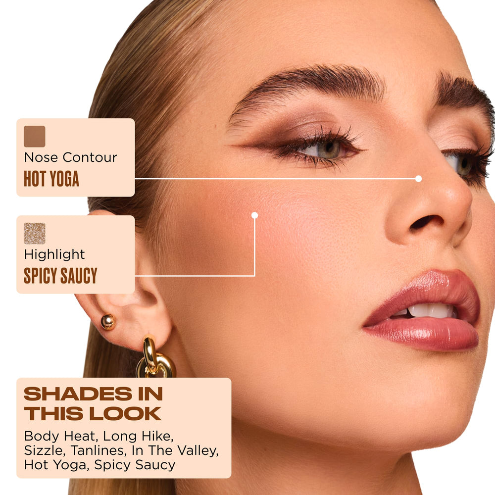 Urban Decay palette used to contour face illustrating sculpting and highlight benefit