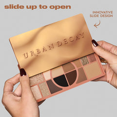 Urban Decay packaging label and logos emphasizing professional artist-developed benefit