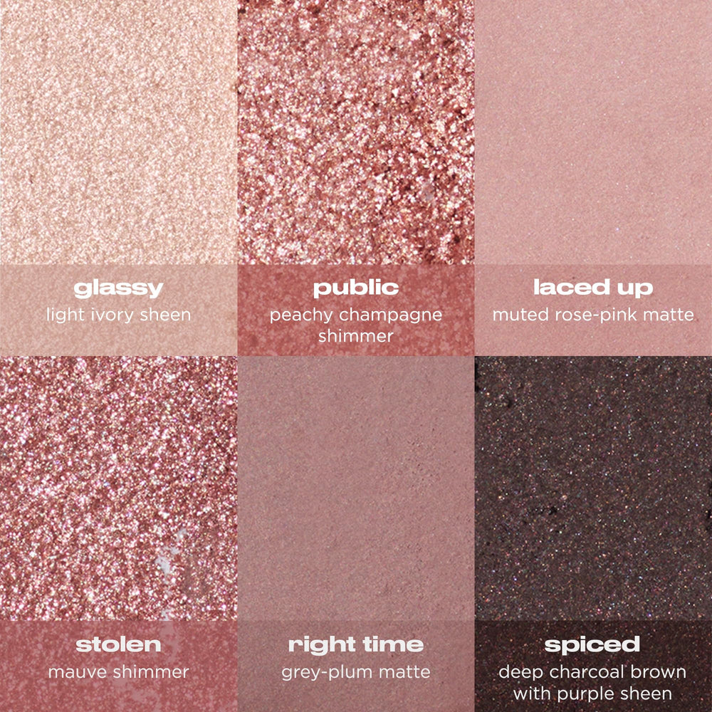 URBAN DECAY arm swatches displaying the palette's rosy neutral payoff
