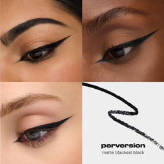 Urban Decay Perversion close-up sharp tip demonstrating precise application