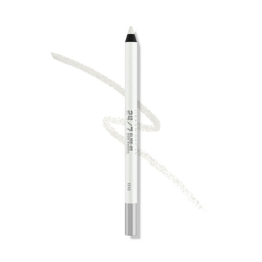 URBAN DECAY Yeyo front packaging showing metallic white pencil and branding benefit longwear