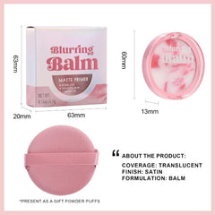 URQT blurring balm inside a makeup bag showing on-the-go touch-up convenience