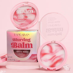 URQT blurring balm on mature skin close-up illustrating reduced texture and natural matte