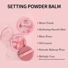 URQT blurring balm size comparison beside compact showing travel-friendly convenience