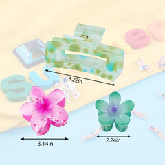 urryKid Hawaiian flower clip close-up showing petal detail and comfortable grip