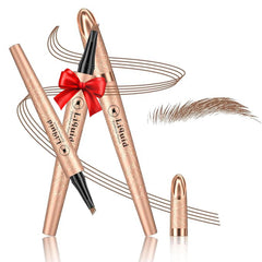 Ursoulney brow pen front view showing slim metal body and cap, great portability