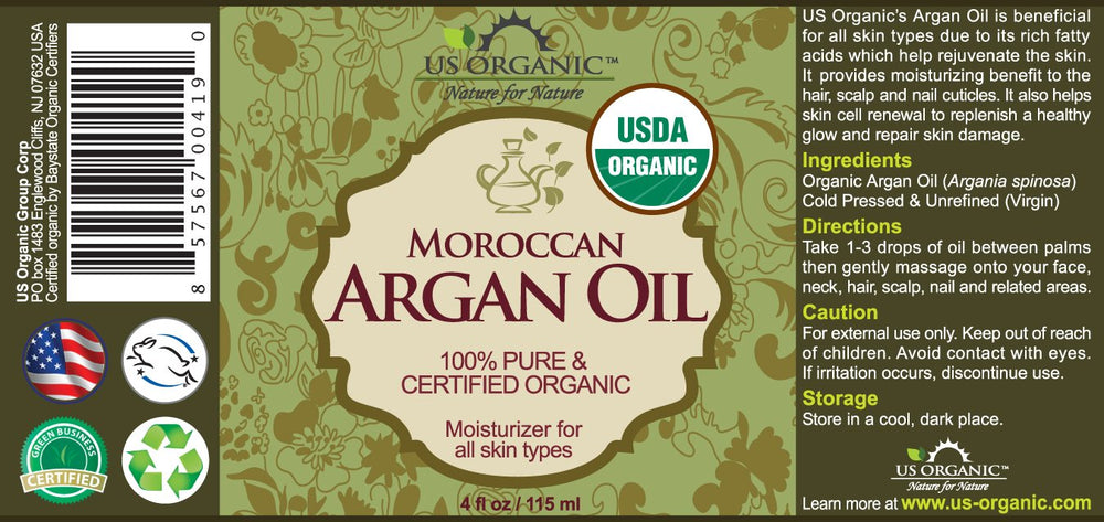 US Organic oil droplet detail highlighting cold-pressed texture and absorbency
