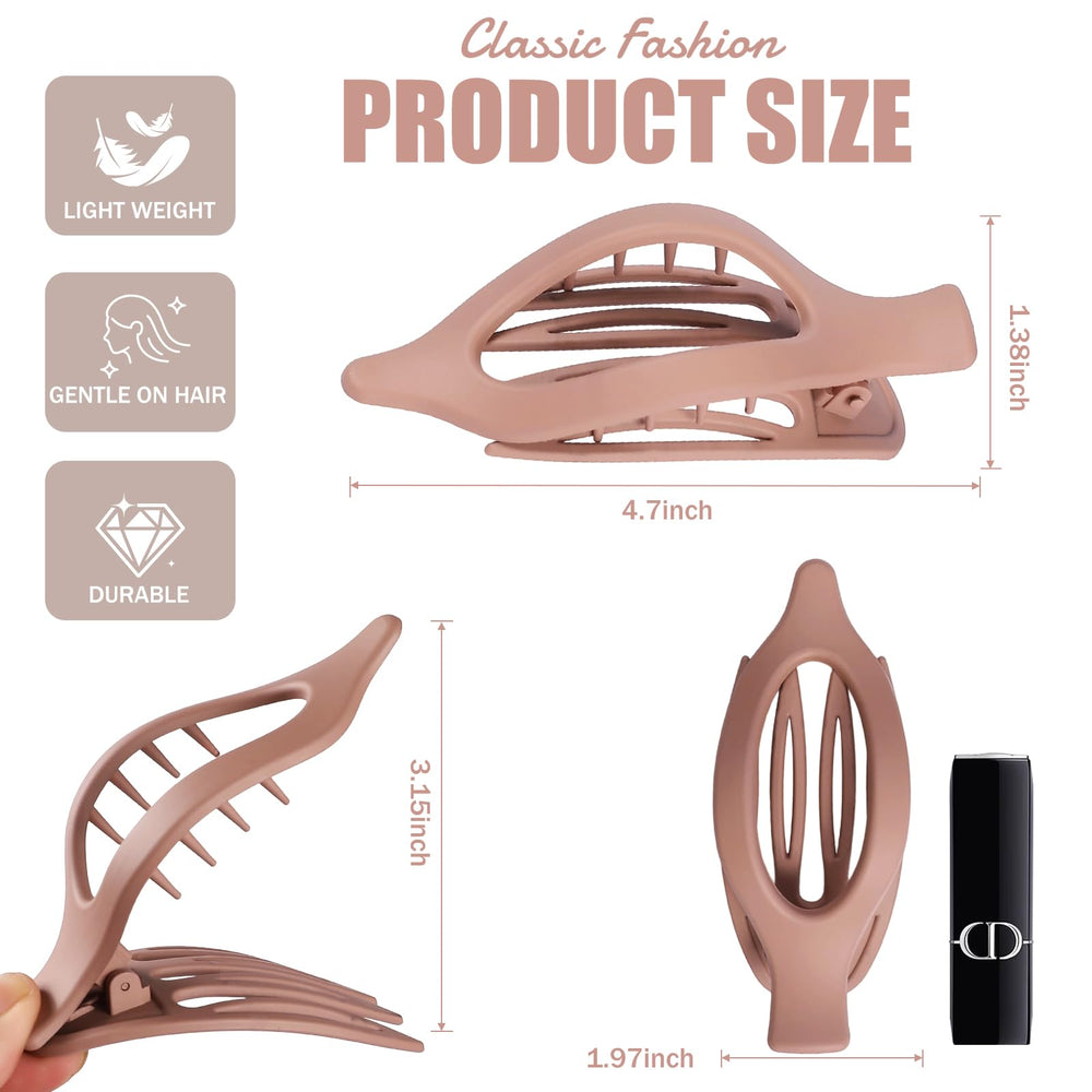 USDNICE clip securing medium-thick hair demonstrating strong hold during activity